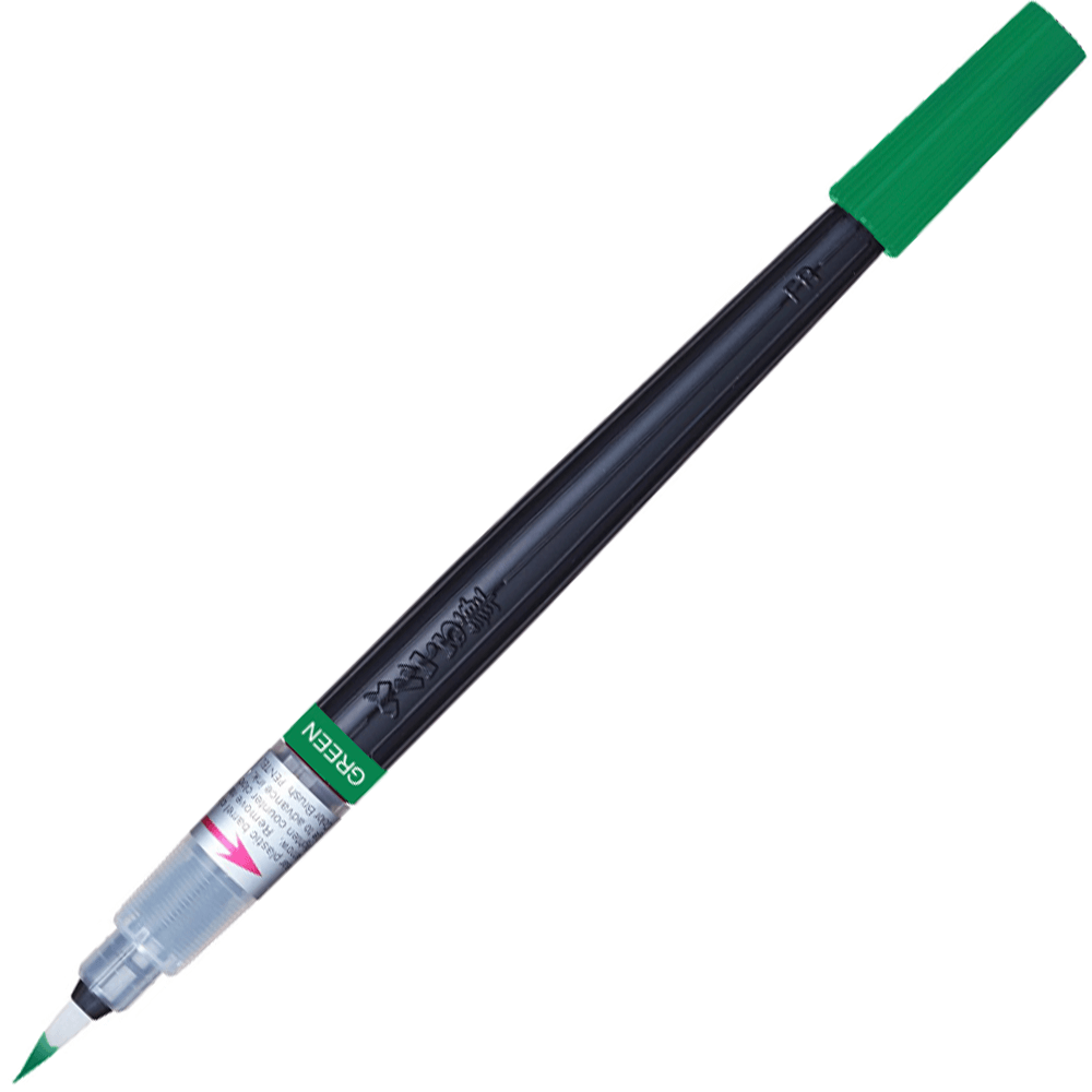 Caneta Pincel Aquarela Color Brush Pentel Green 104